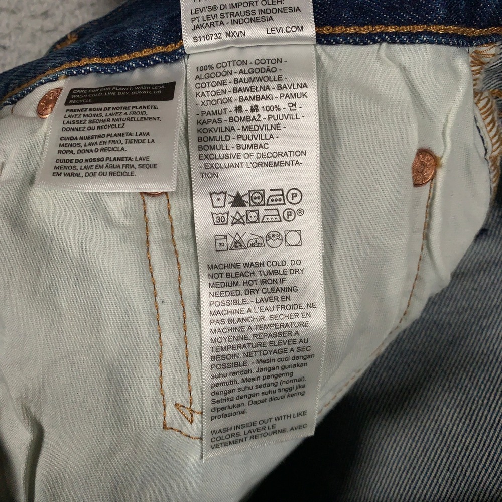 Levis 501 90s Selvedge Jeans Womens 29 Blue Straight Leg Mid Rise Premium Denim - Picture 12 of 15